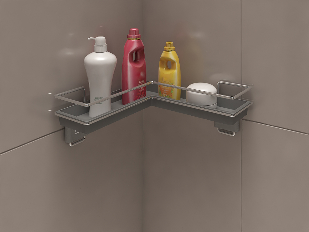Hepo SS Bathroom Corner Shelf